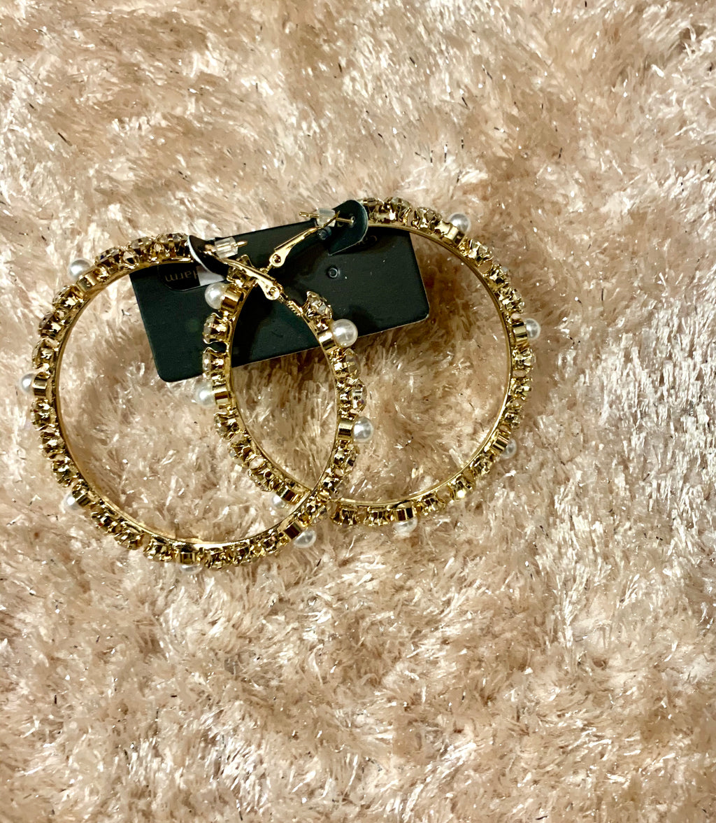 Diamond & Pearls Earrings